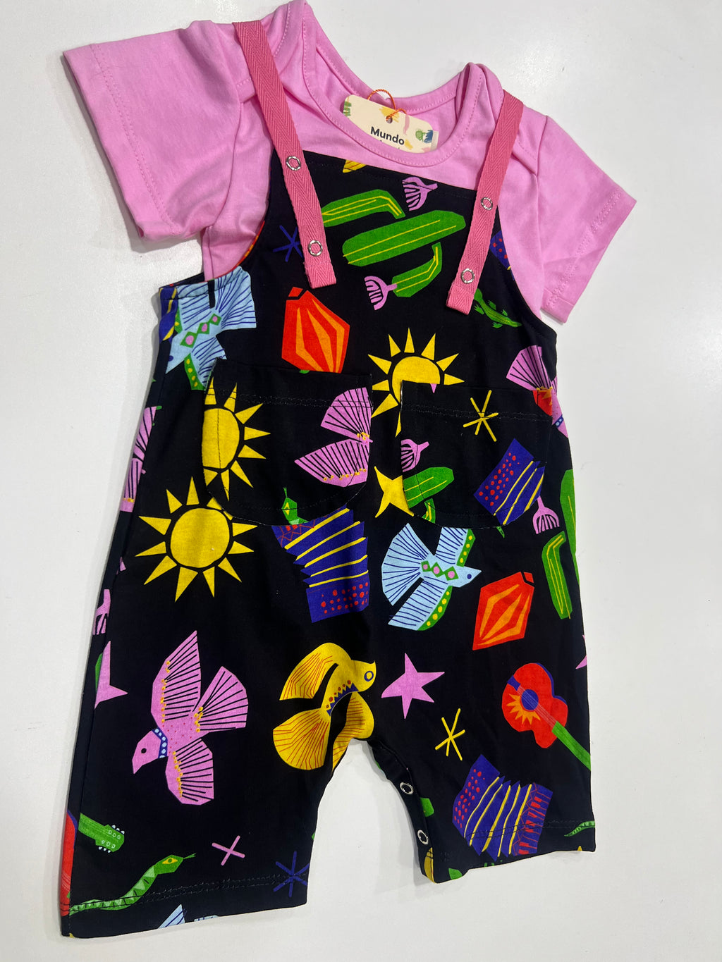 Jardineira Bebê Folia