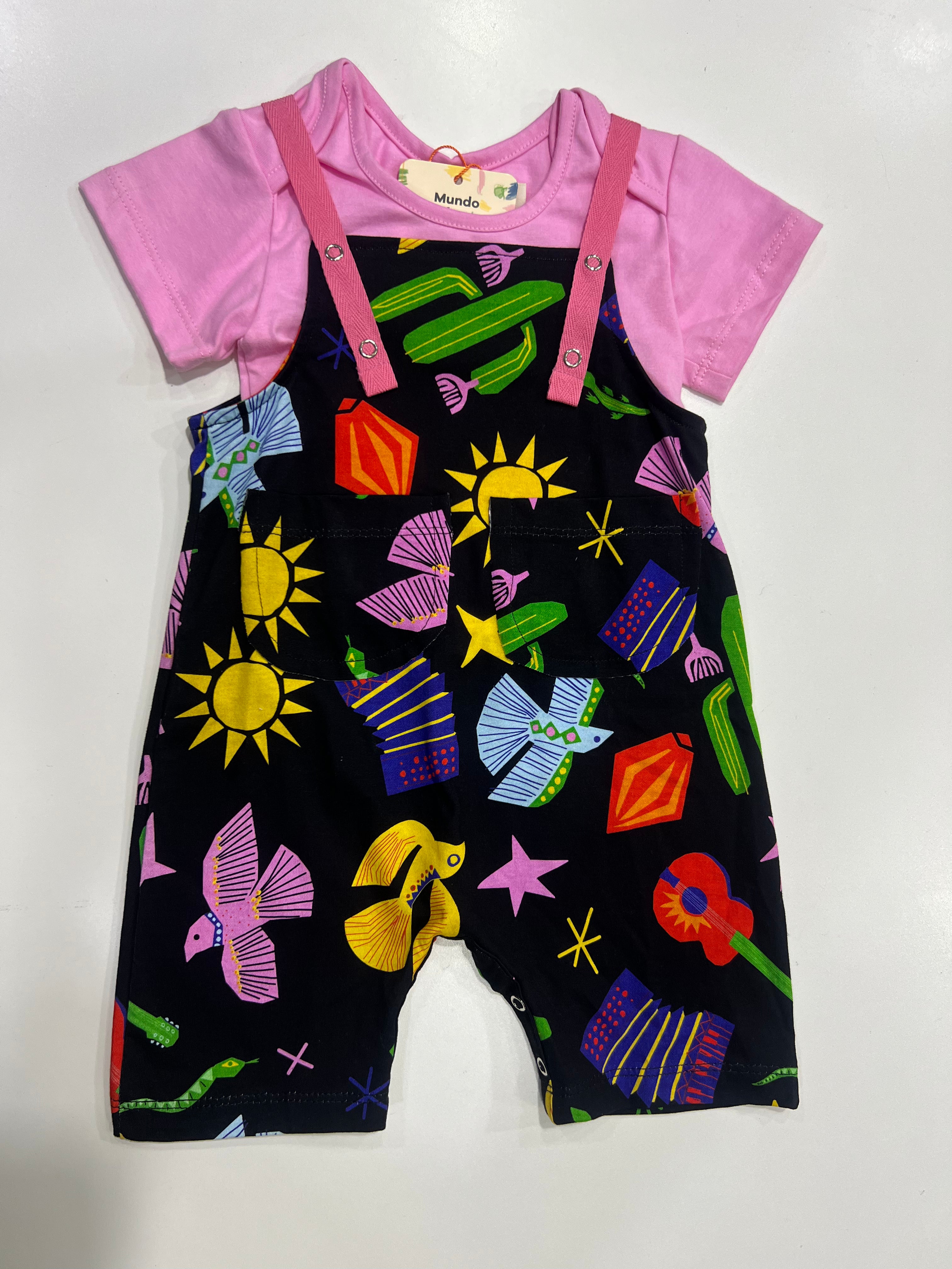 Jardineira Bebê Folia