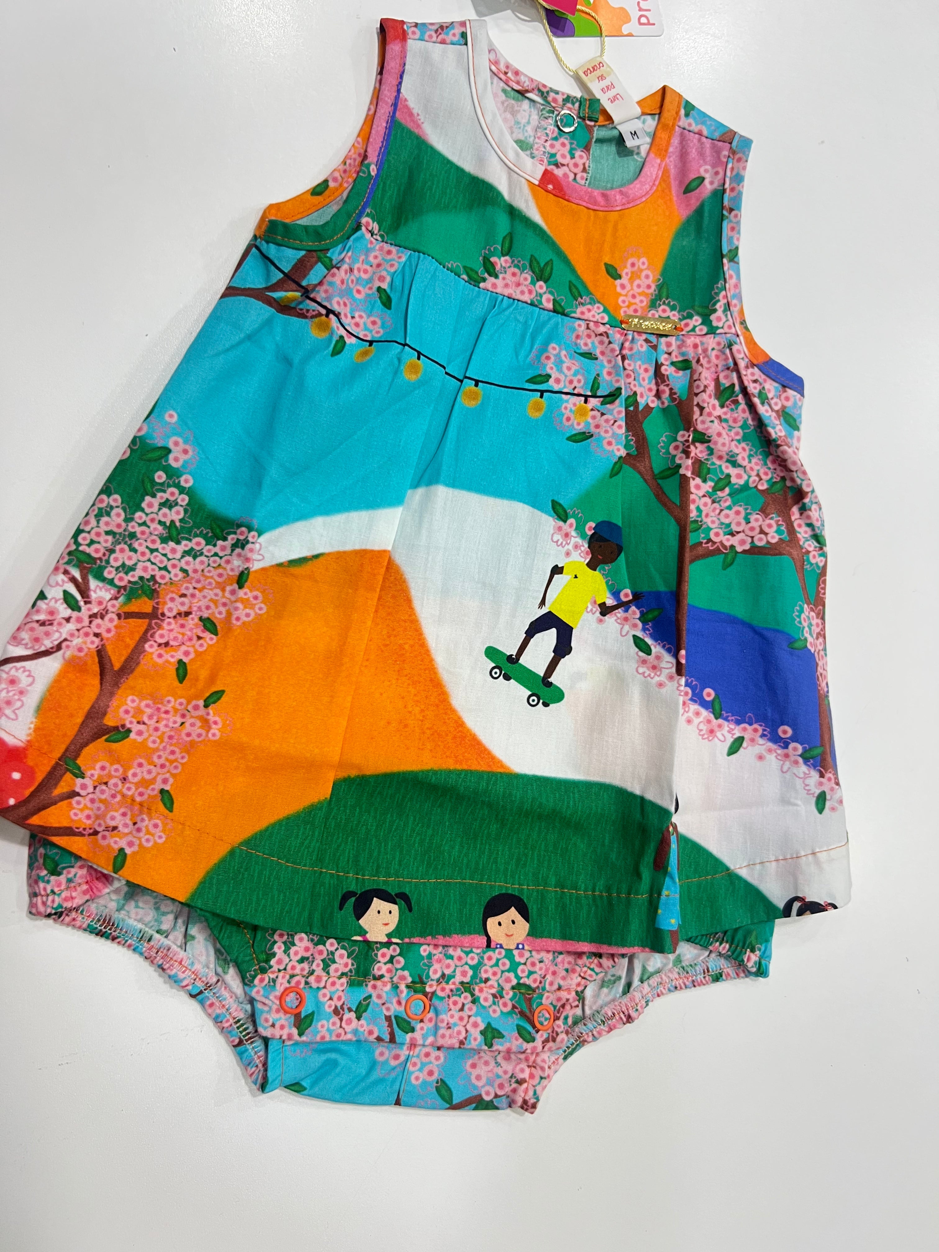 Body com Vestido Picnic no Parque