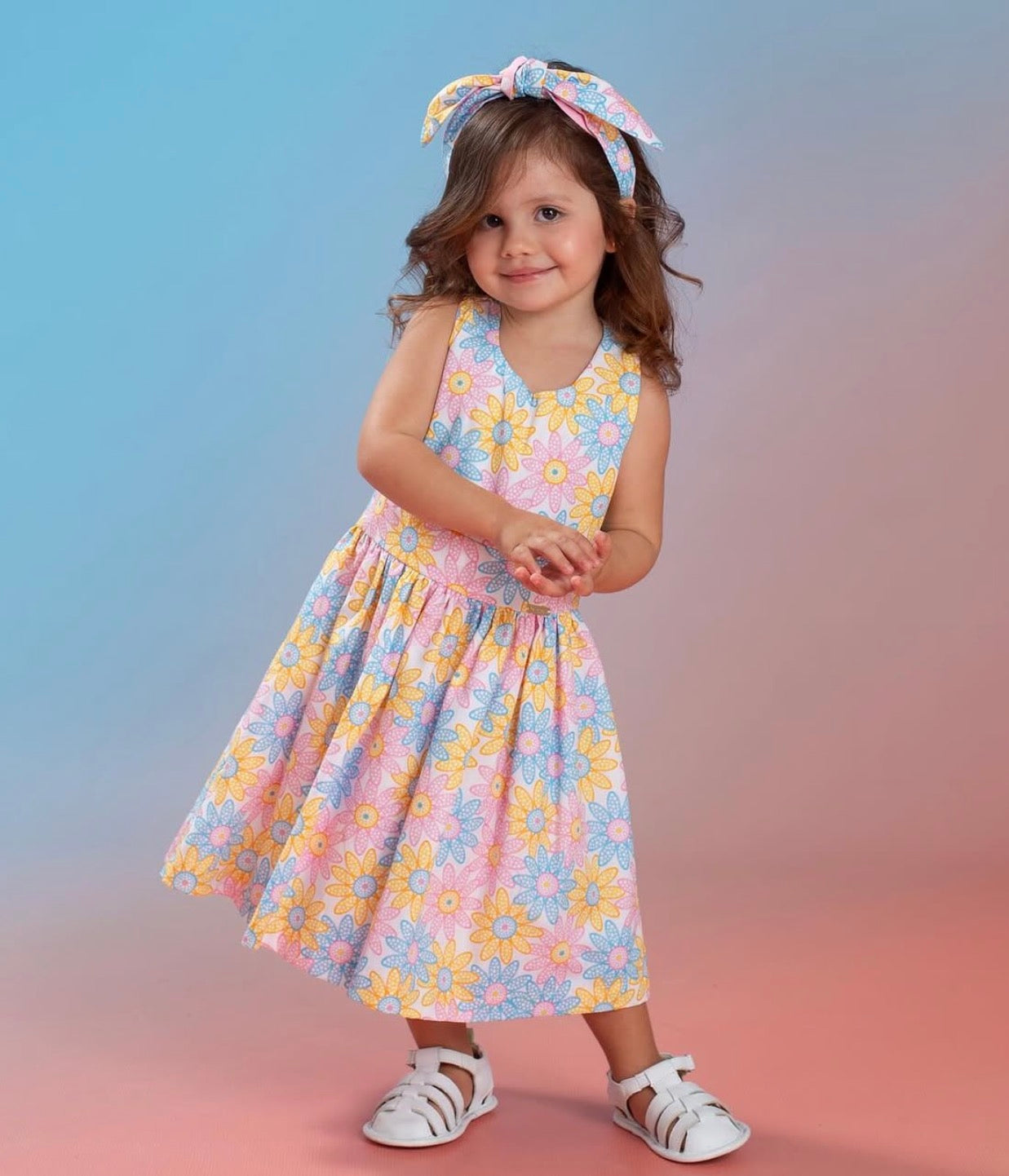 Vestido Flor Poá