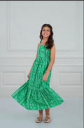 Vestido Estampa Bordado Verde